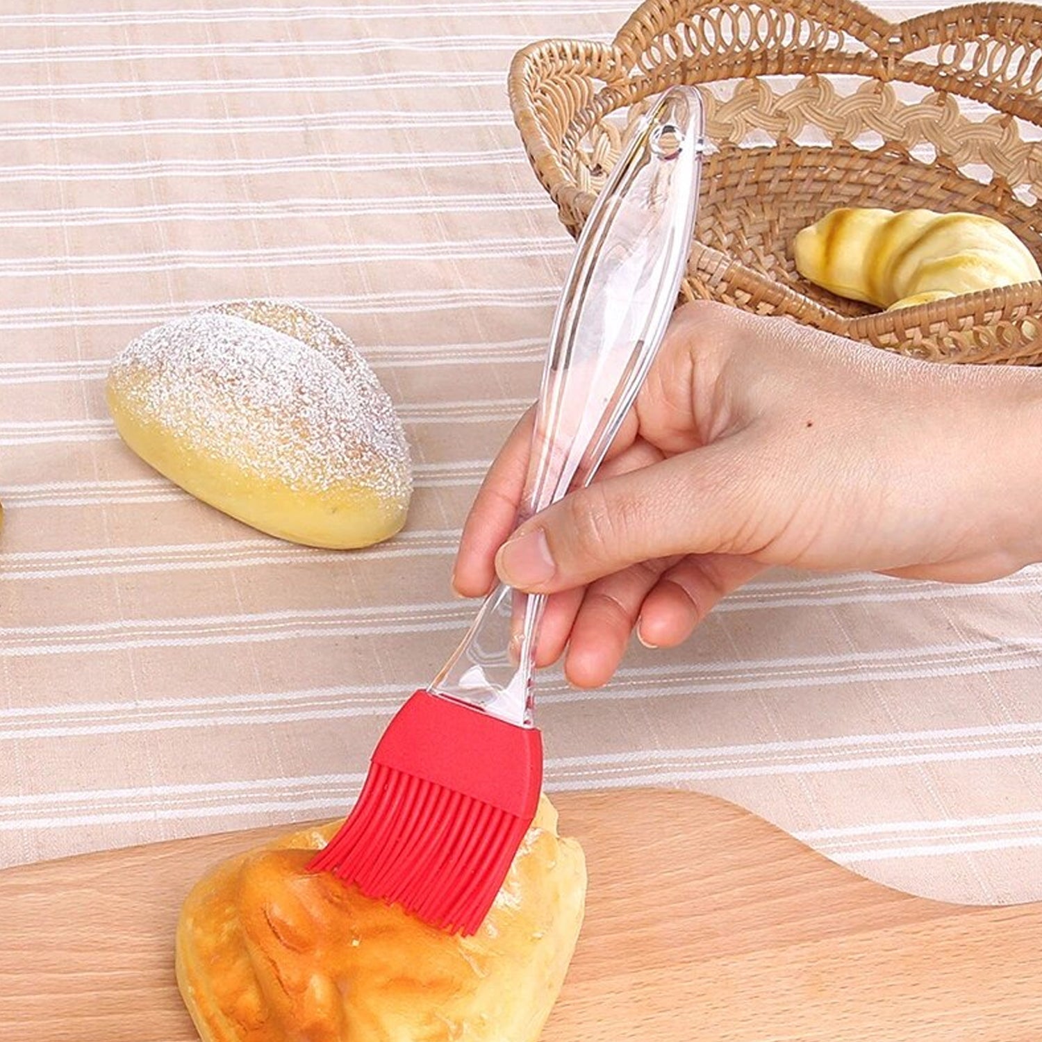 spatula and pastry brush for mixing. spatula and pastry brush for mixing.